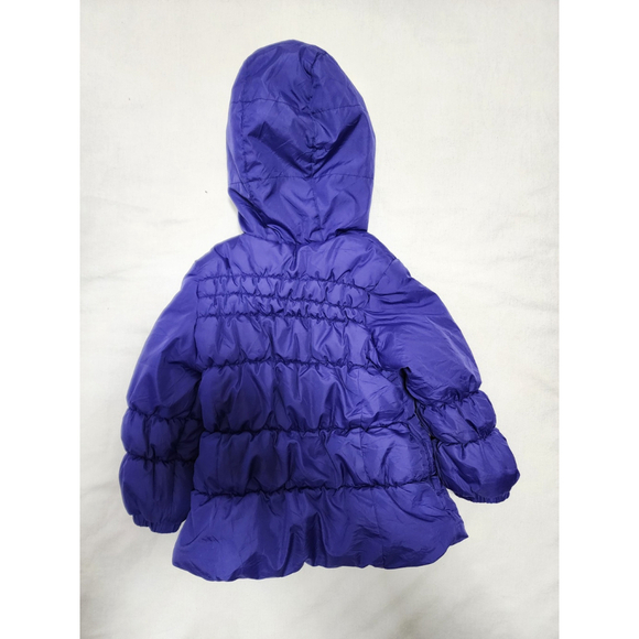 London Fog Floral Purple Puff Jacket for Little Girl Size M 5 - 6 - Picture 10 of 13